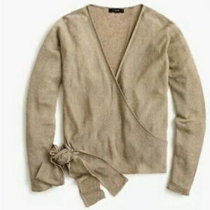 J Crew Linen wrapped cardigan sweater